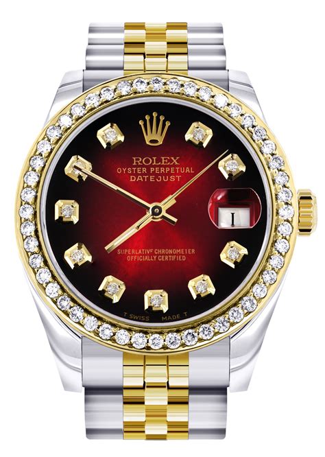 red hands on gold diamond rolex|rolex diamond dial colors.